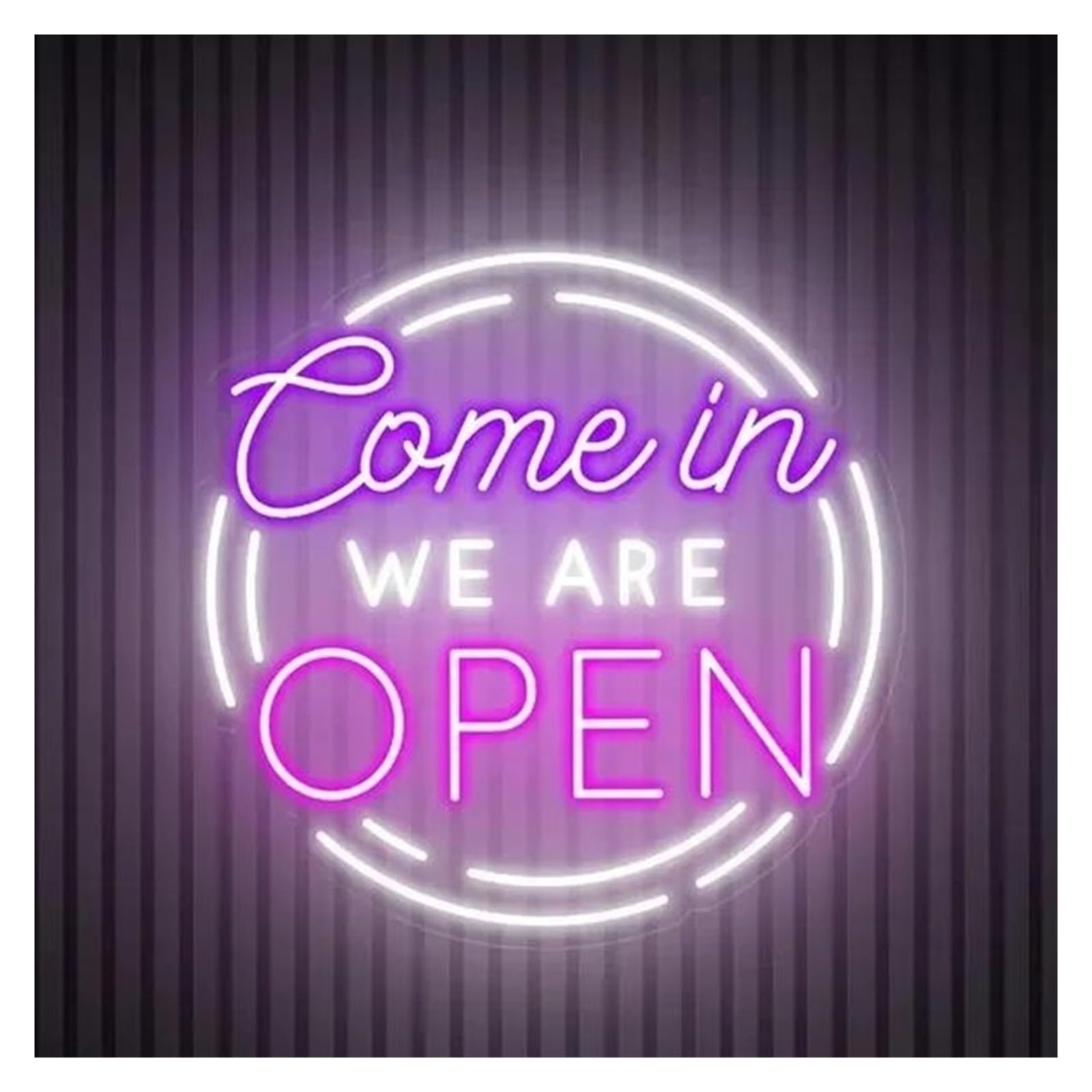 Shouxi E Sign Lamp Neon Light Com In W Ar Open Business Bar Stor Clubs Cafes Window Display Decor Welcom Sign 50Cm
