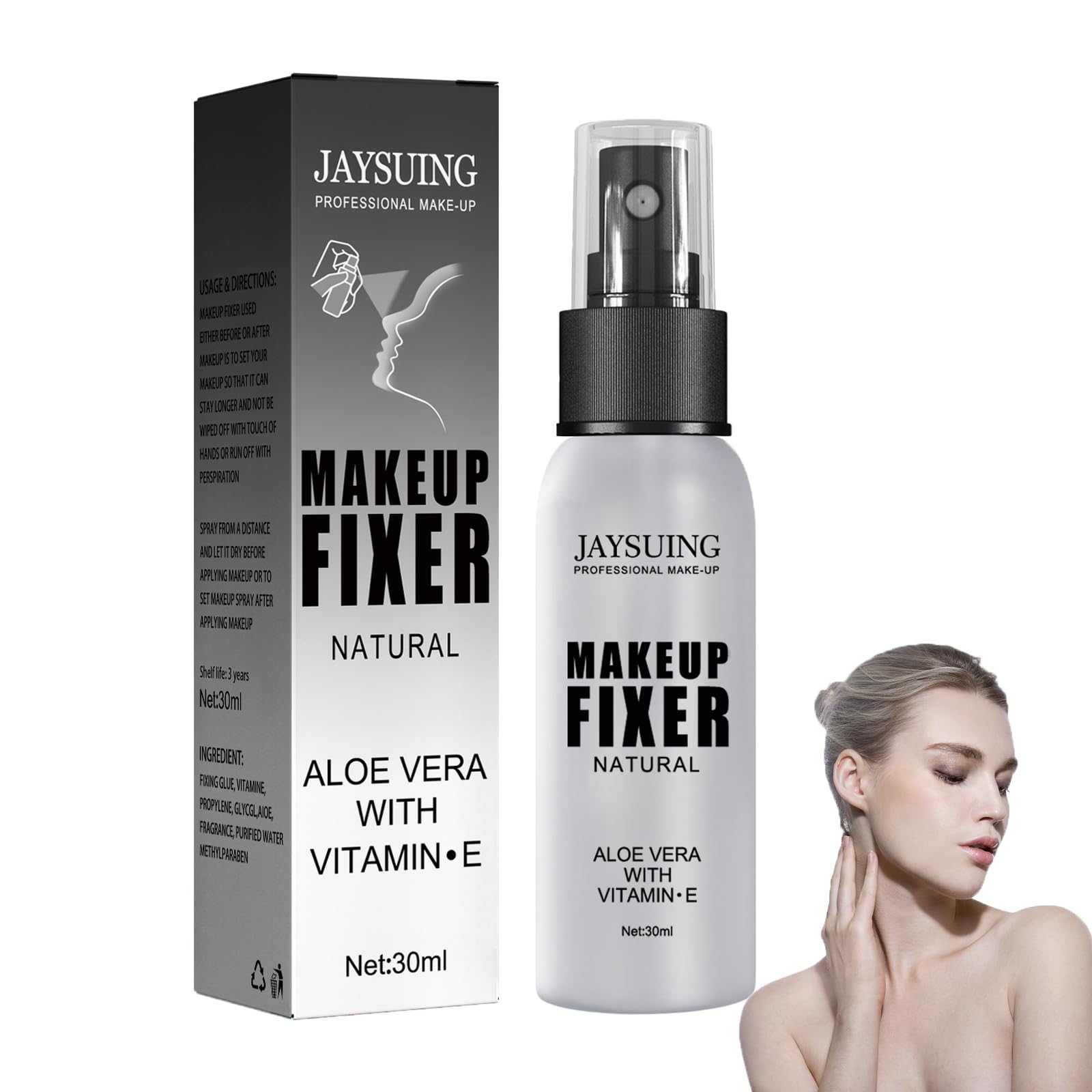 Fijador De Maquillaje Lasting Fix Spray, Spray Fijador de Maquillaje Hidratante, Professional Makeup Setting Spray, Rociador de Ajuste Facial, Larga duración, Ligero, Acabado Matte
