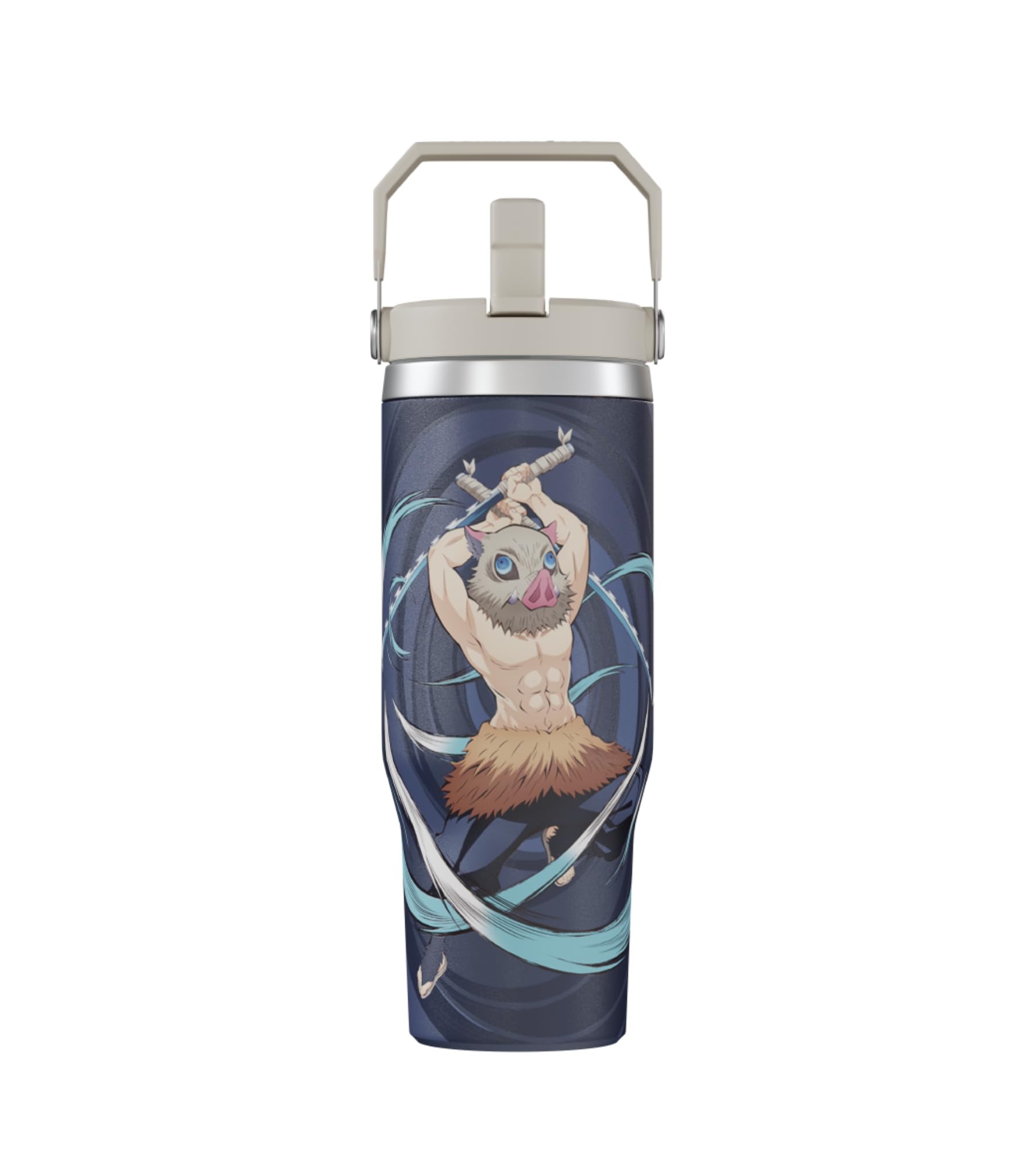 Demon Slayer Inosuke Tumbler with Lid, 30 Oz Water Cup, Vacuum Insulated, Anime Water Bottle, Reusable Insulated Stainless Steel tumbler for Water, Iced Tea or Coffee