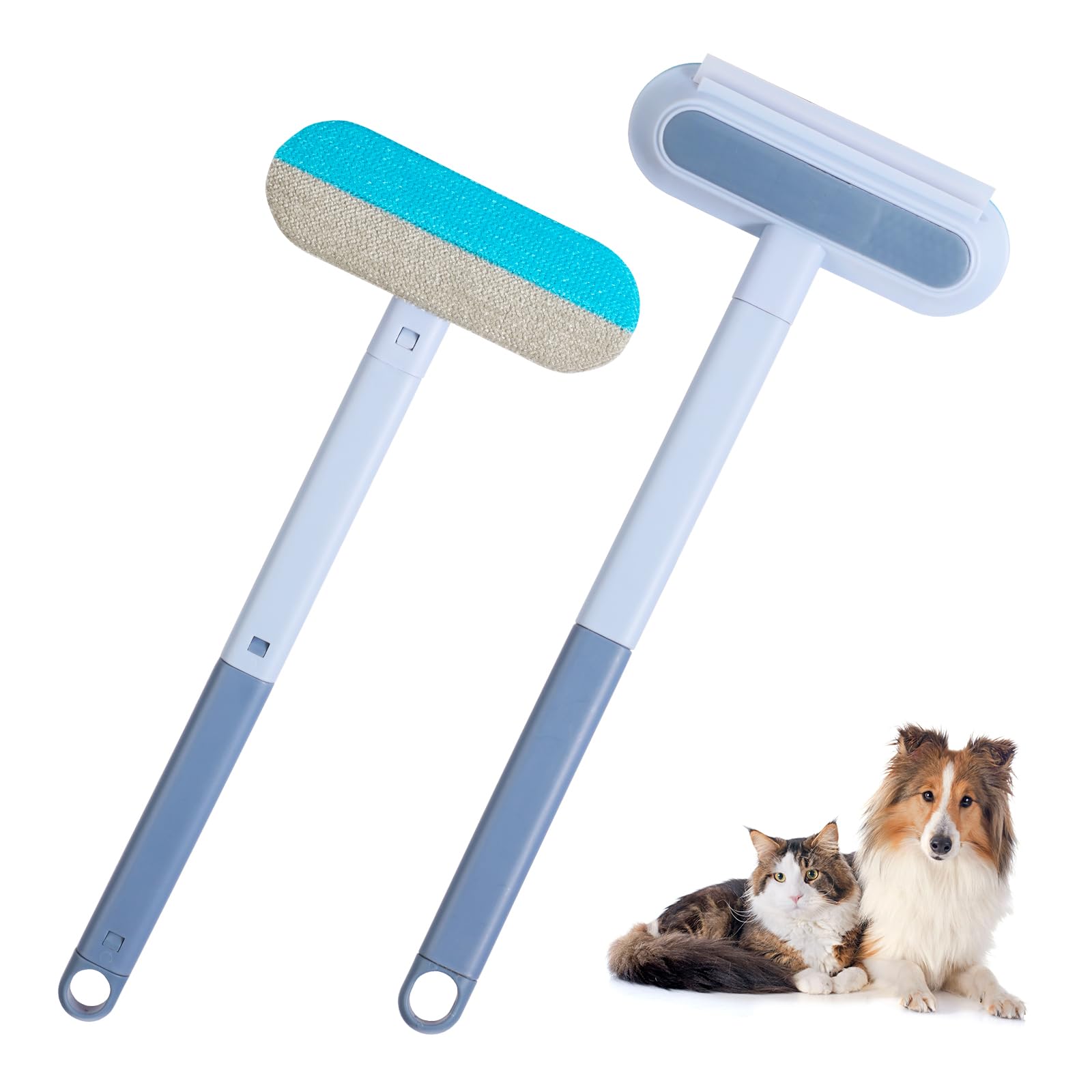 2Pcs Multifunctional Carpet Pet Hair Remover, 4 in 1 Dog Hair Remover Cleaning Brush