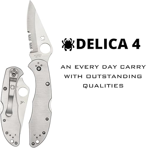 Miniatura 8 de Cuchillo de borde plano Spyderco Delica4ligero FRN para terreno plano