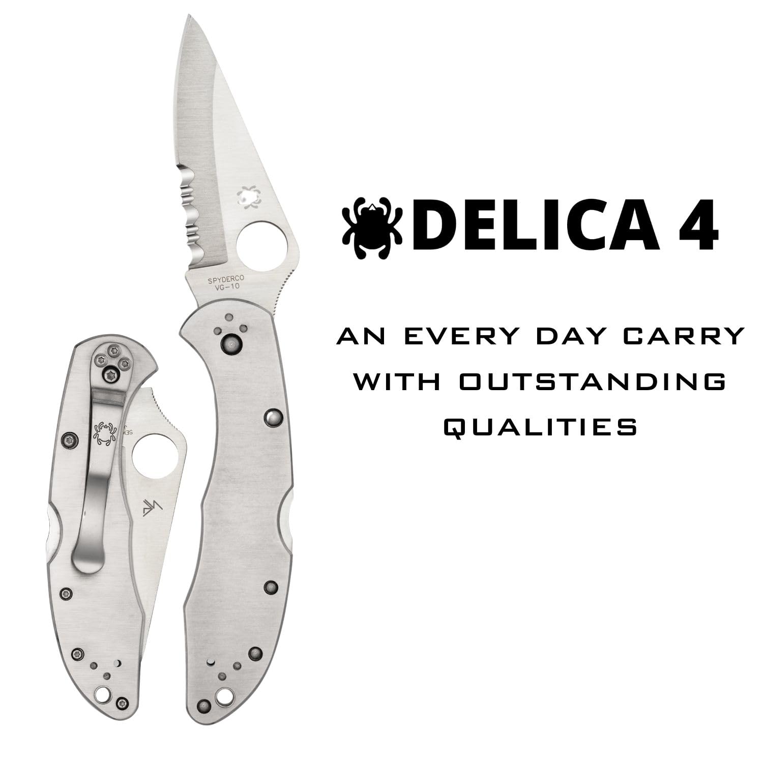 Amazon.co.jp: Spyderco(スパイダルコ) デリカ4 ステンレス 半波刃