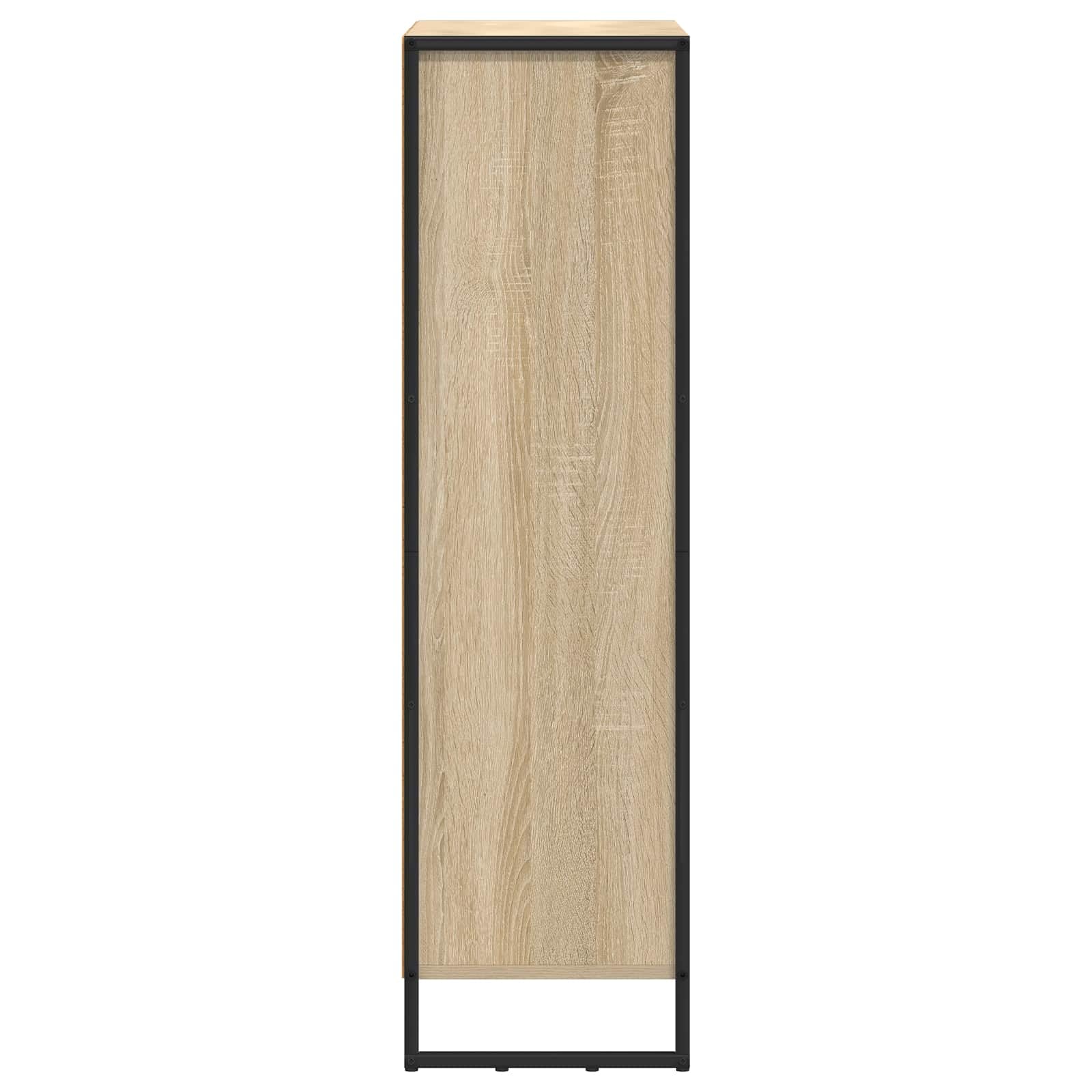 Libreria Sonoma, 99,5 x 30 x 108,5 cm, in legno, stile industriale, con 6 scomparti, per soggiorno, studio e ufficio, resistente, divisorio moderno, facile da pulire