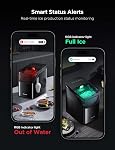 GoveeLife Un fabricant de glace intelligent, 9 Cubes de glace en 6 Minces 3 Tailles, 26lbs/Day, noir avec fabricant de glace de comptoir intelligent APP & Contrôle de la voix, nettoyage automatique RGB Lumières, fabricant de glace portable avec scoop pour la cuisine
