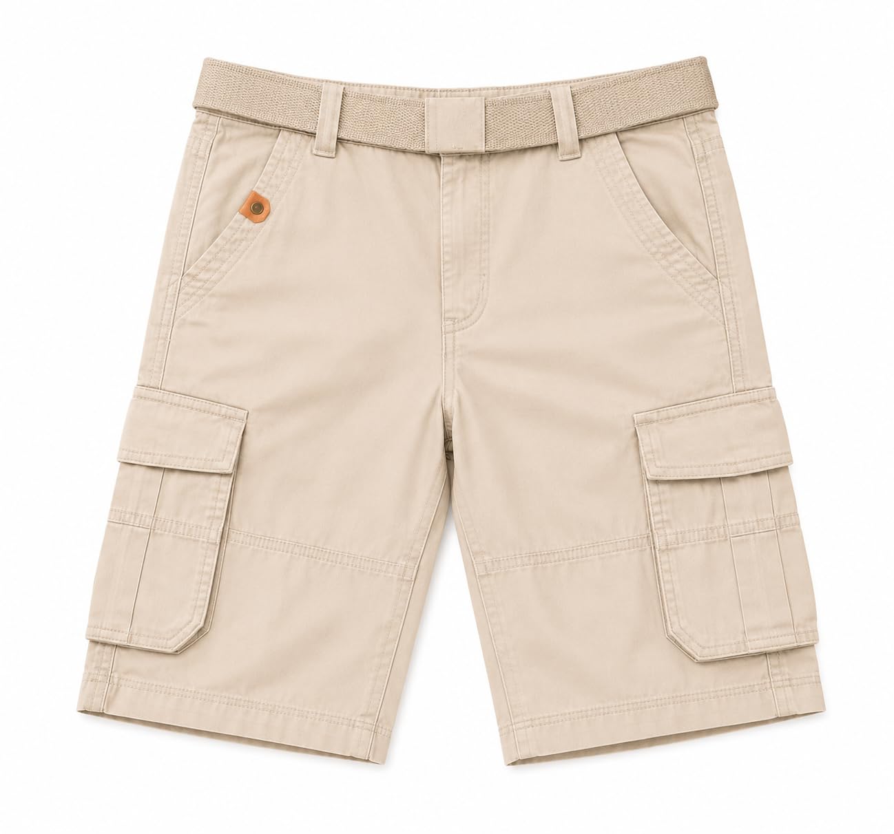 Men's Lightweight Cotton Cargo Shorts Regular Fit Multi-Pocket Khaki-picture-18
