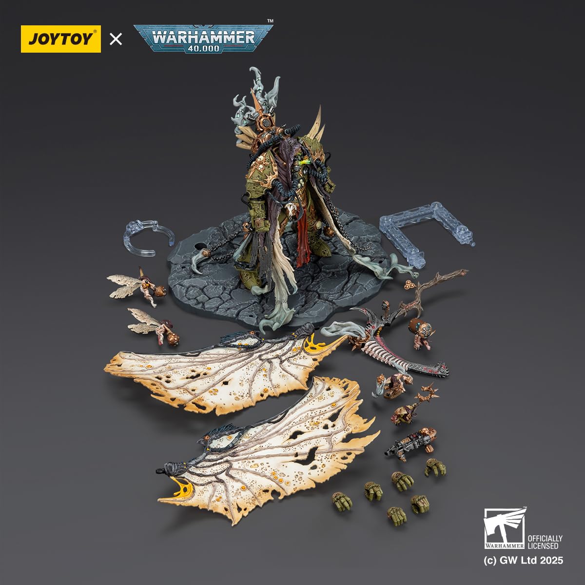 HiPlay JOYTOY JT02564 Mortarion Primarca Demonio de Nurgle con Armas Antiguas 'El Farol' y 'Silencio' Figura de Acción Escala 1/18