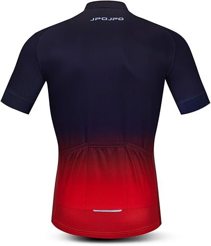 Vista 2 de Hotlion Ciclismo Jersey Hombres Camisetas de bicicleta de manga corta Chaqueta de bicicleta con bolsillo para montar en bicicleta