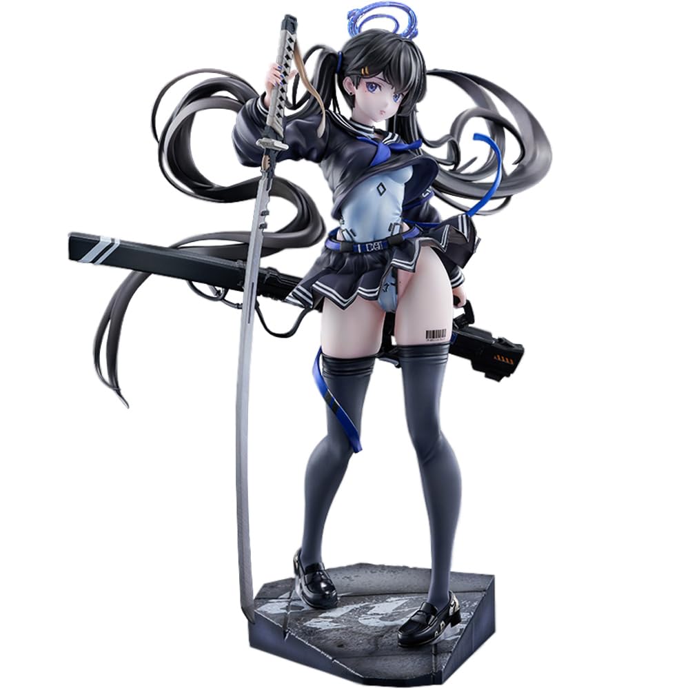 QAHEART Anime Illustration Colors Blue Figure Girl Model Statue Exchangeable Parts Cartoon Girl Figure Desktop Ornament