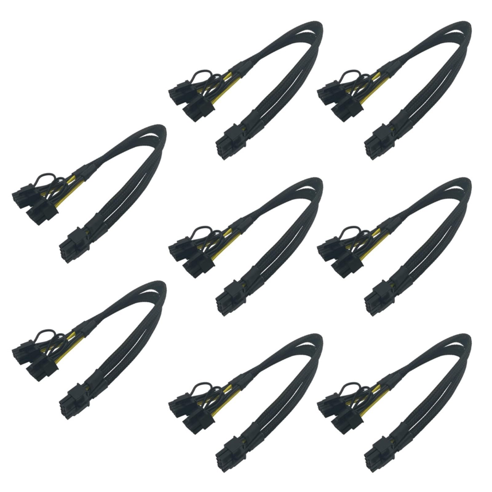 Cavi alimentazione adattatore da 8 pin a 8 pin da 40 cm a due schede grafiche PCIe (6 + 2) Adattatore alimentazione PCIExpress Cavo della scheda grafica GPU