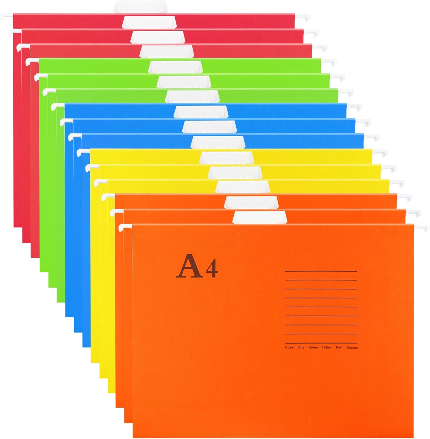 Newthinking A4 Suspension File Organisers, 15Pack Hanging File Folders with Tabs and Card