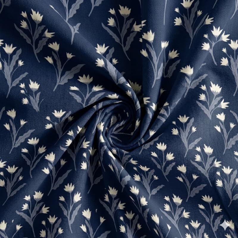 Image of Cotton Bolls Textiles Glace Cotton Fitted Bedsheet 72x72x6 Inch with 2 Pillow Covers - Soft Breathable Fabric, Elastic All Around, Printed Bedding for Double Bed