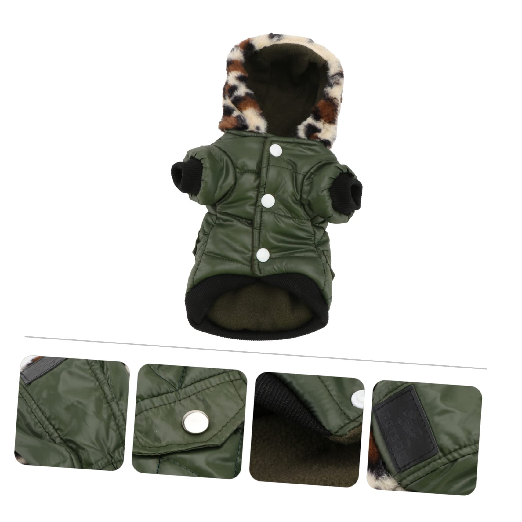 Didiseaon 3 Pz felpa con cappuccio da cucciolo felpa con cappuccio per animali domestici vestiti felpa con cappuccio per cani cappotti per cani Collo di pelliccia giacca con cappello