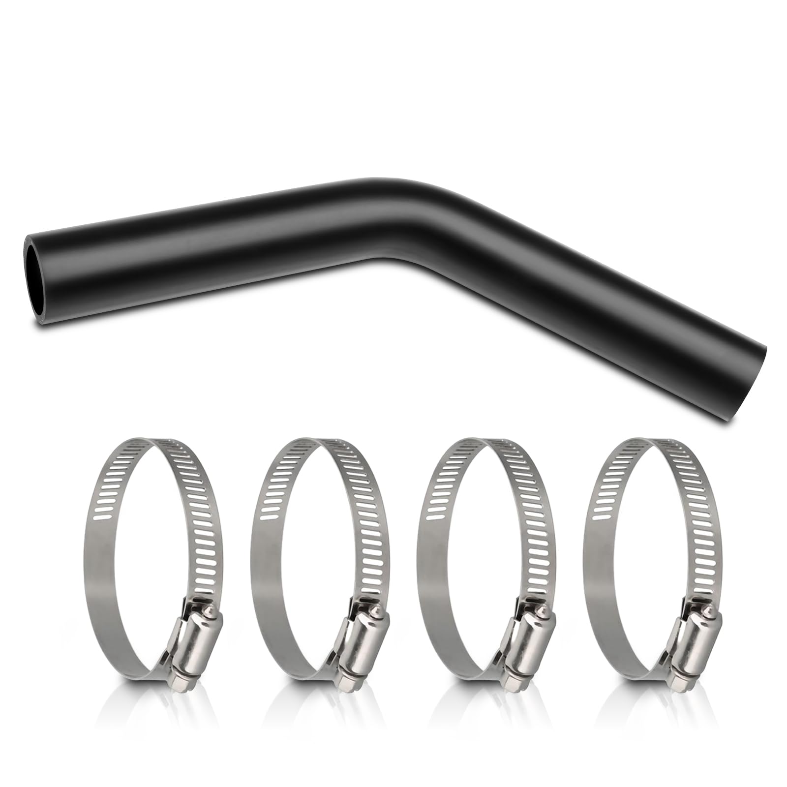 TKKEUEP Gasoline Fuel Filler Neck Hose With 4 Clamps, 1 1/2 Inches Inside Dia...