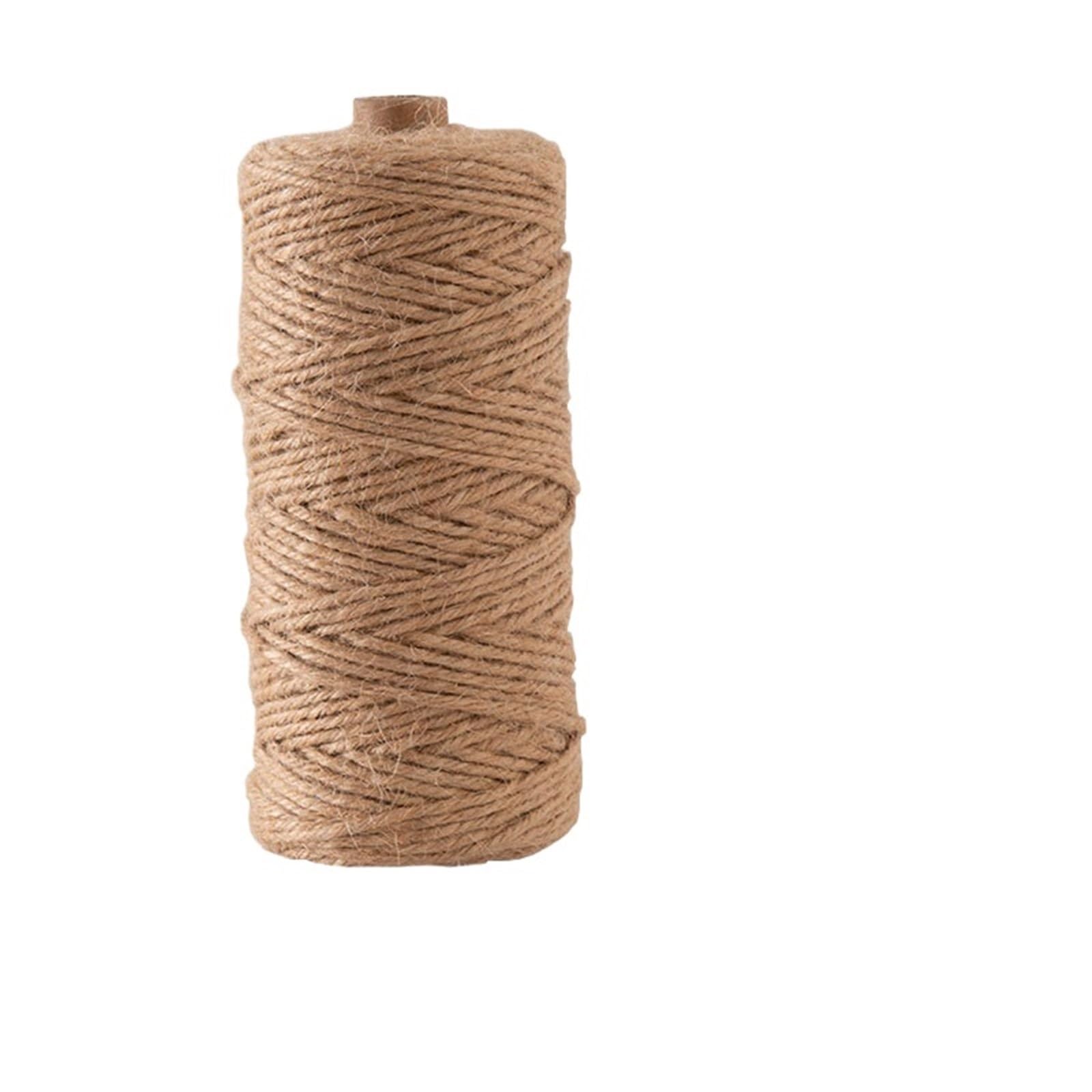 Spago di Iuta Naturale da 2 mm, for lavori Artigianali, Cucito, Fai Te, confezionamenti, Canapa, Giardinaggio, Decorazioni for Feste Nuziali per Artigianato, Giardinaggio(1000M Natural)
