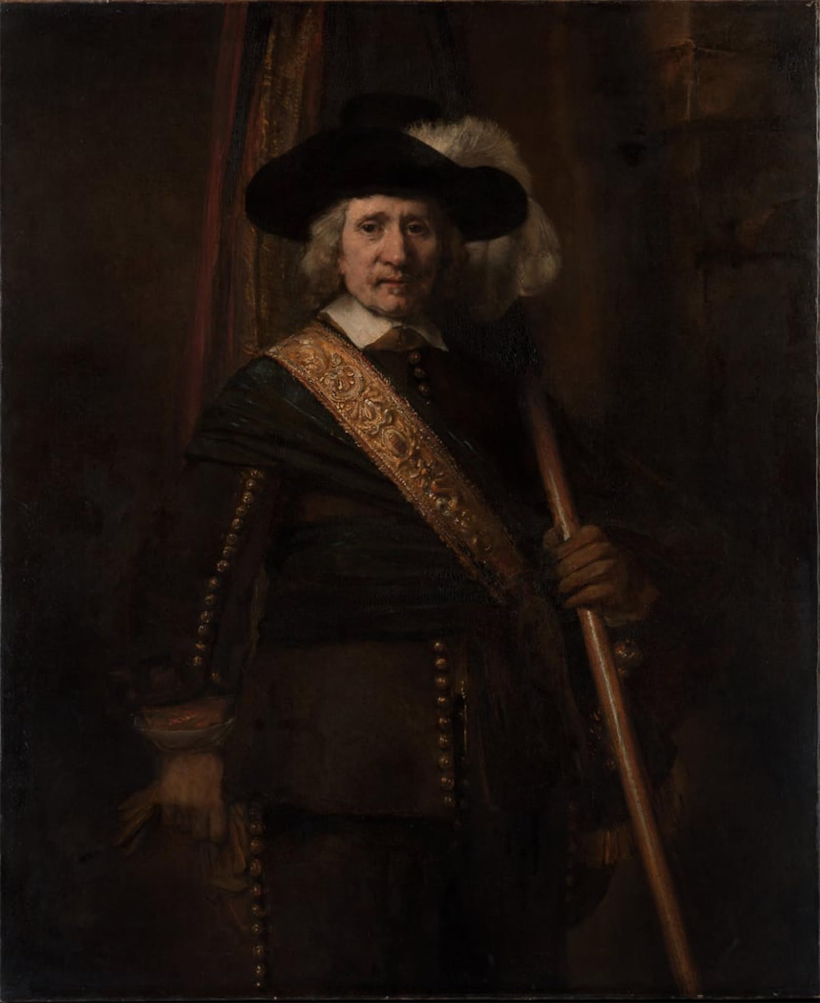 ARTXLXXBN Famous Art Print Poster Vintage Wall Art The standard bearer by Rembrandt van Rijn Canvas Art Poster for Home Decor 60x90cm