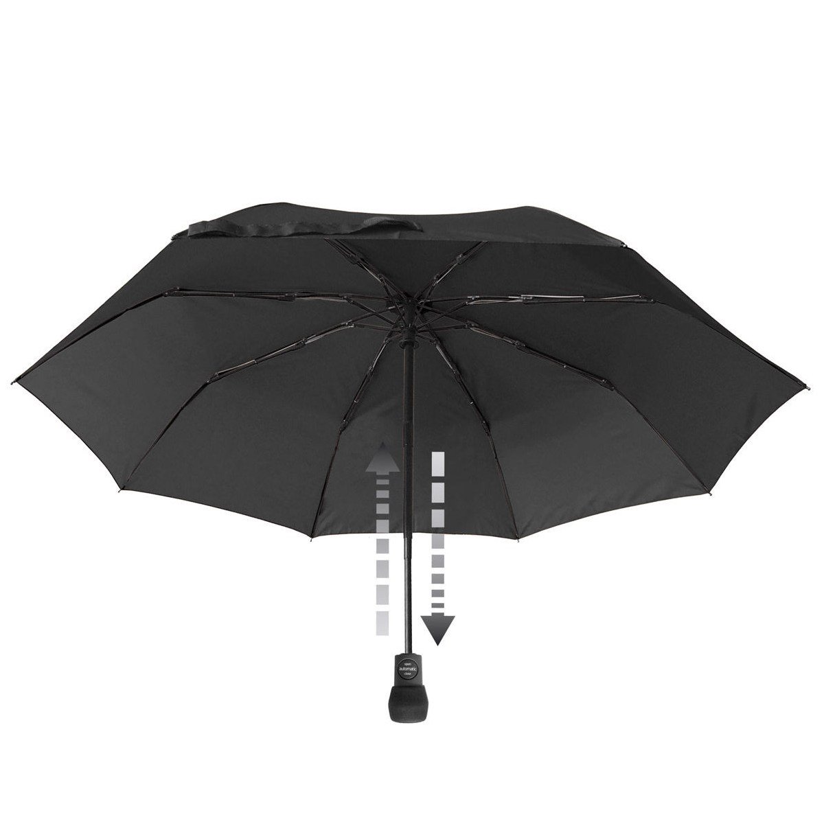 EuroSCHIRM Regenschirm Light Trek Automatic Silber, silber/schwarz, Einheitsgröße
