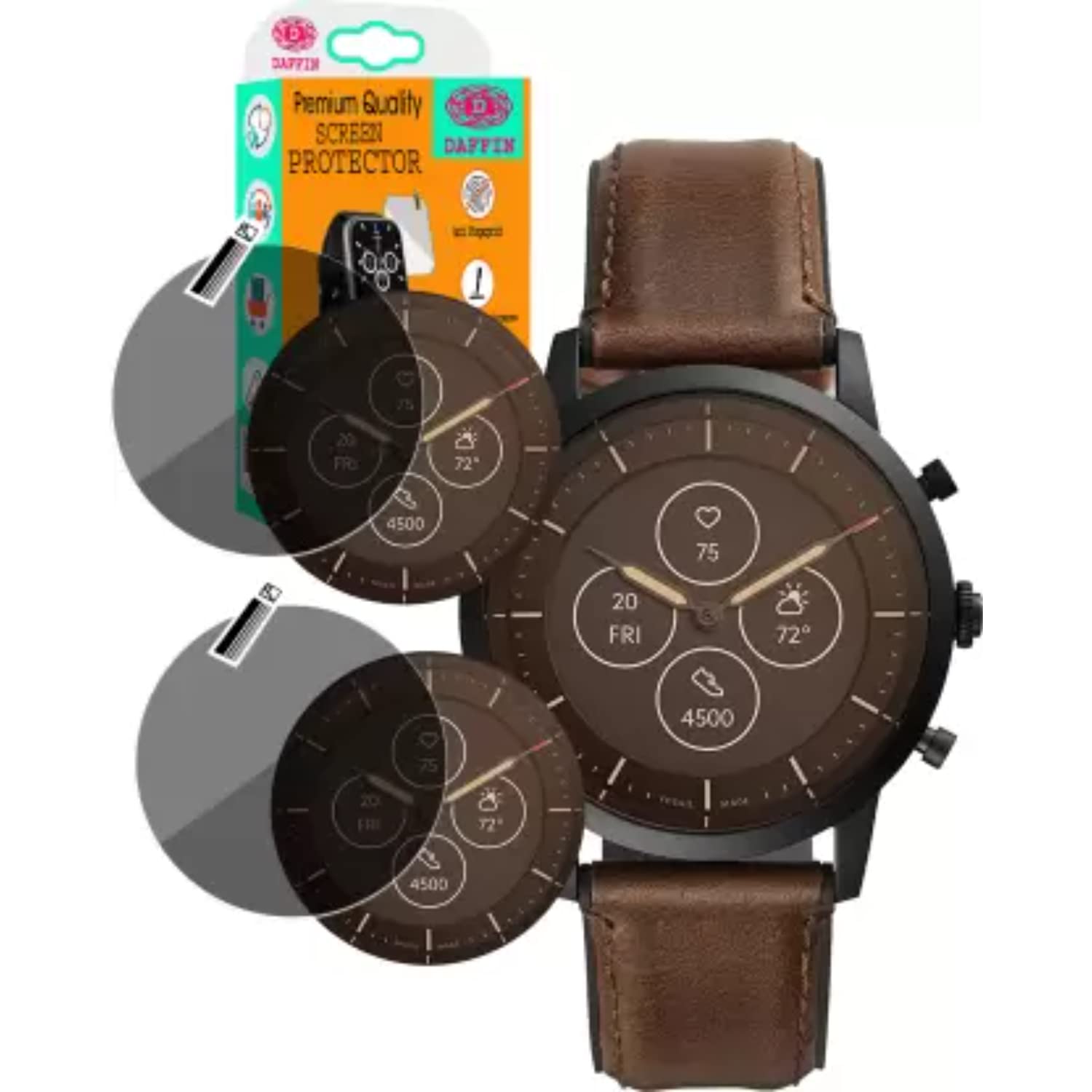 DAFFIN Premium Flexible 9H Screen Guard for FOSSIL Collider Hybrid HR Smartwatch (Transparent, Pack of 2) (DFN-Scrngrd14784) (B0BMGHNWF2) Amazon Price History, Amazon Price Tracker