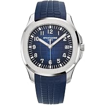 SPECHT&SOHNE SPECHT & SOHNE 2024 Business Automatic Mechanical Watch Rubber Strap Miyota 8215 Movt Sport Watch Waterproof 42mm Luminous Mens Watch, Blue, glamour