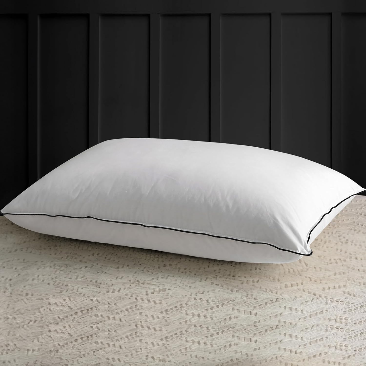 Oreiller en plumes 80x80 APSMILE haut de gamme en coton bio hypoallergénique