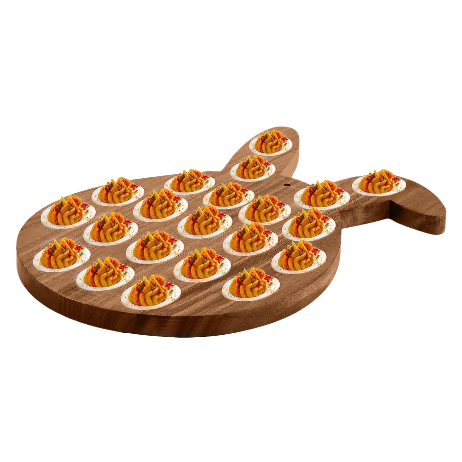 Plateau pour œufs de Pâques en bois avec 21 trous pour décoration de table festive en famille