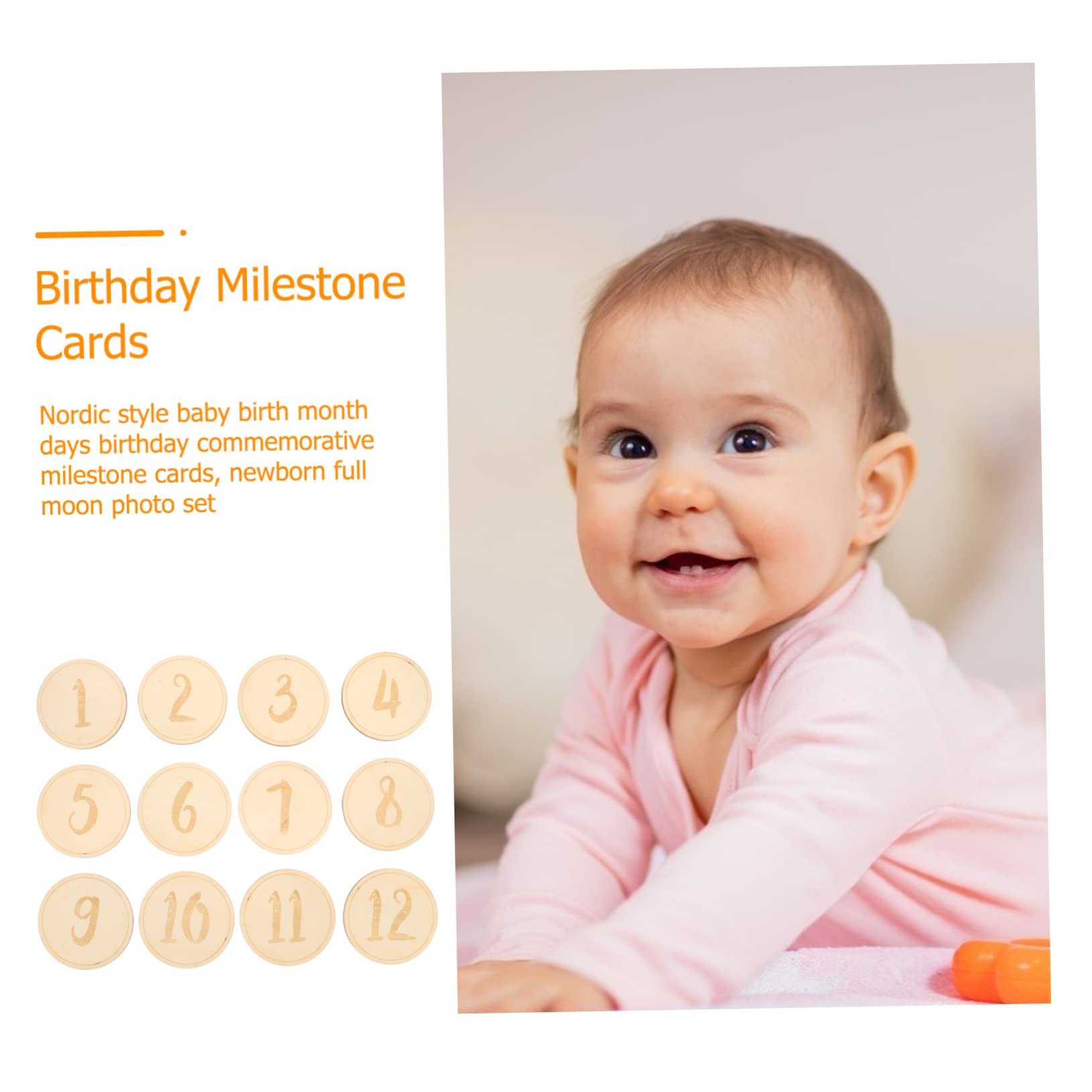 BESTonZON 36 Pz carta pietra miliare countdown memory card traguardo neonato oggetto fotografico schede fotografiche di memoria carte pietra miliare del bambino commemorare oggetti di scena