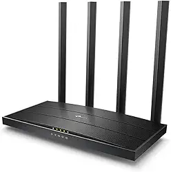 Roteador TP Link Mesh Gigabit Wi-Fi 5GHz Archer C6, MU-MIMO Dual Band Wireless Gaming Roteador, Velocidade Wi-Fi Até 867 Mbps/5 GHz + 400 Mbps/2.4 GHz, Suporta Controlo Parental, Wi-Fi para Convidados