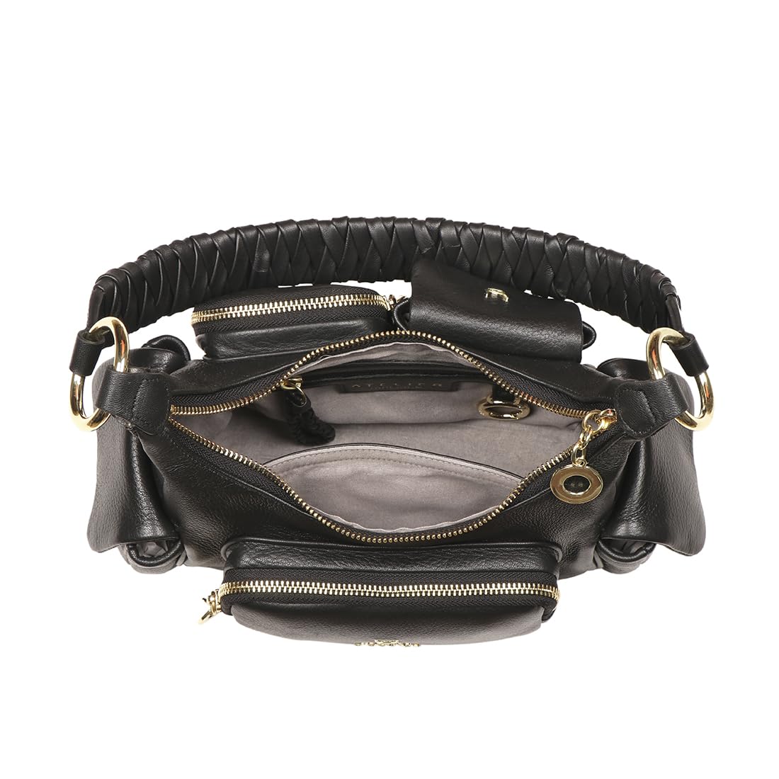 HIDESIGN CALLAS 03 Genuine Leather Women's Medium-sized Casual Shoulder Bag | Handbag for Women - Black 3