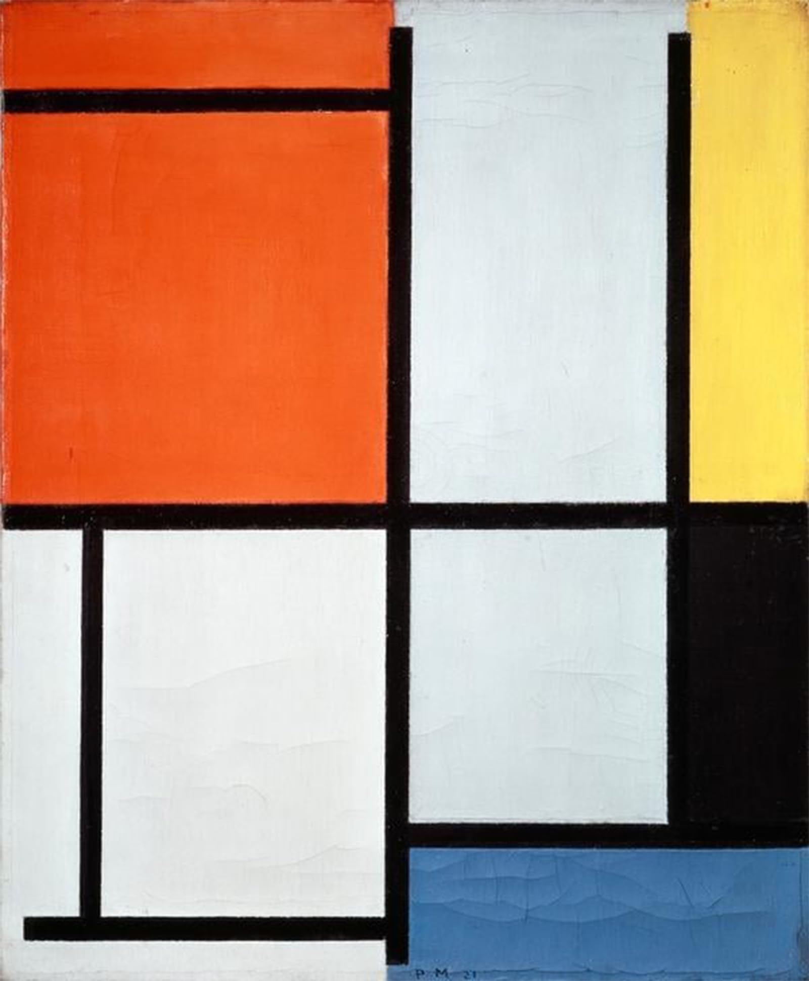 Cuadro de lienzo de Piet Mondrian de 60x90cm para decoraciones del hogar 5