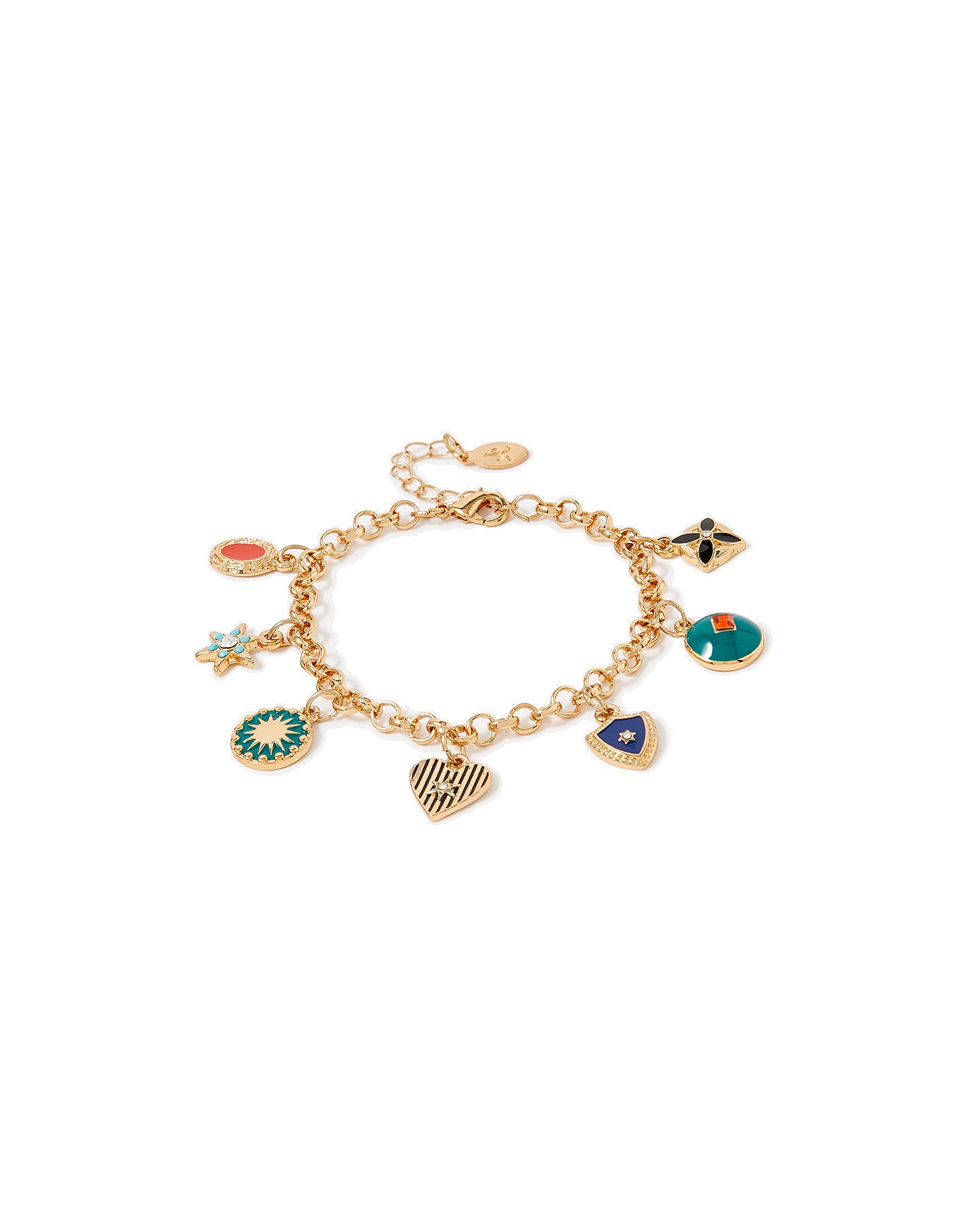 Accessorize London Reconnected Enamel Multicolored Adjustable Charms Bracelet I Gift for Women & Girls (B09HCLCZ15) Amazon Price History, Amazon Price Tracker