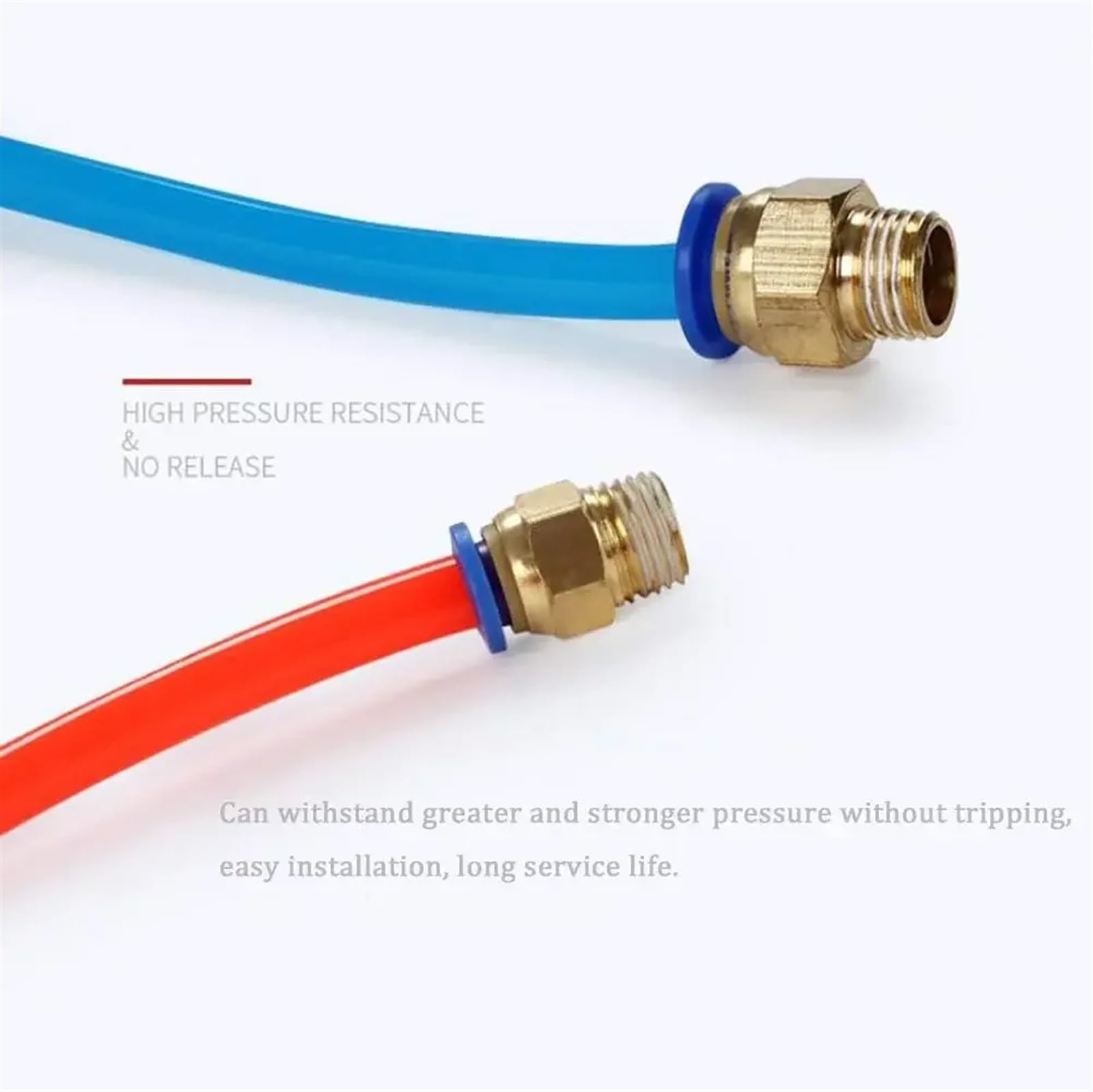 50PCS Pneumatische Luft Anschluss Fitting PC 4mm 6mm 8mm 10mm 12mm Gewinde 1/8 "1/4" 3/8 "1/2" schlauch Armaturen Rohr Schnell Anschlüsse(Color:PC6-01)