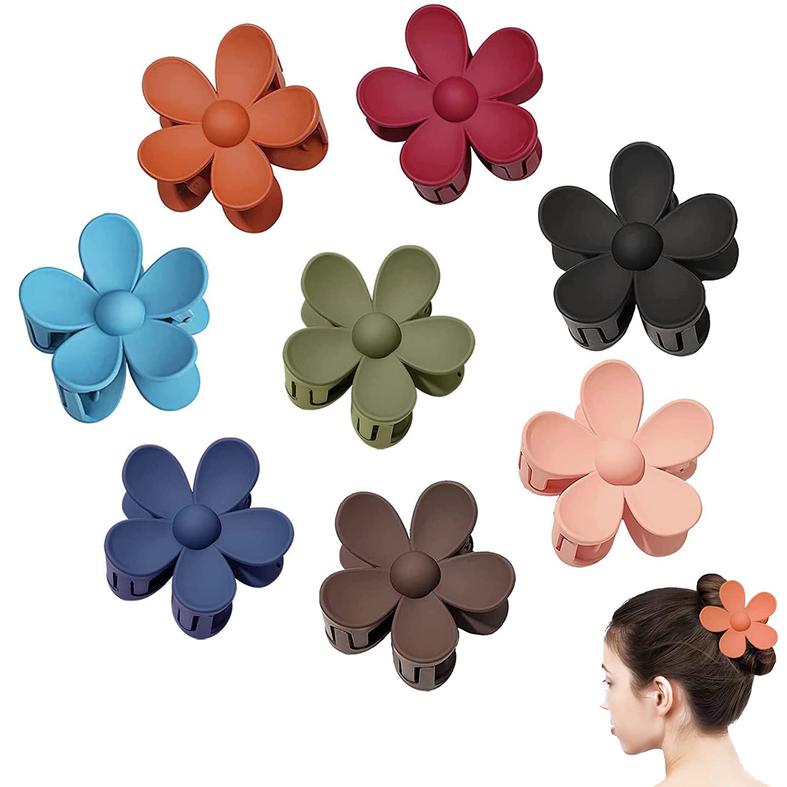 8PCS Flower Hair Claw Clips