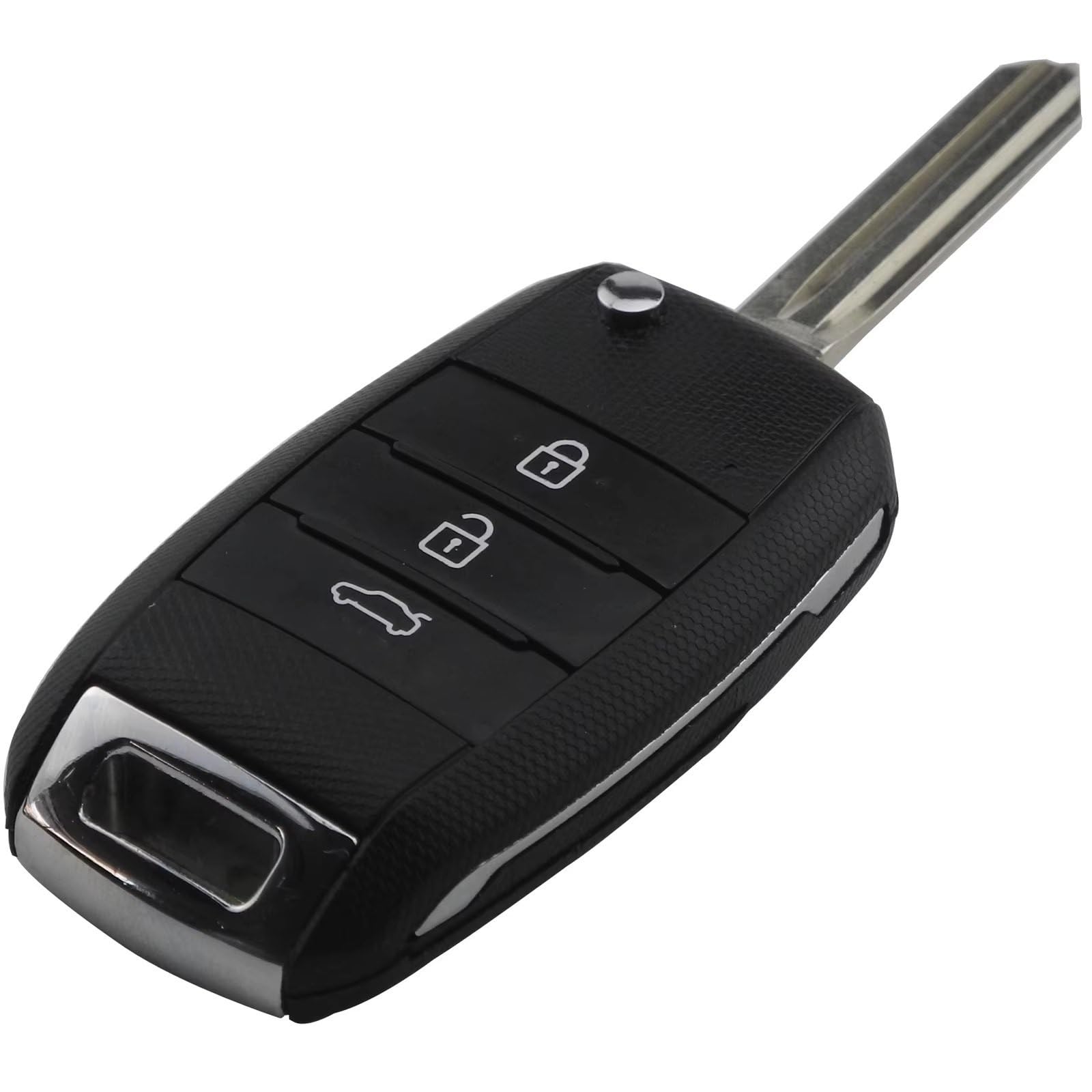 Compatible Con KIA Para K3 2013 2014 2015 2016 2017 K5 2011 2012 3 Botones Carcasa De Llave A Distancia Coche Sin Cortar Reemplazo(3 Buttons Shell A)