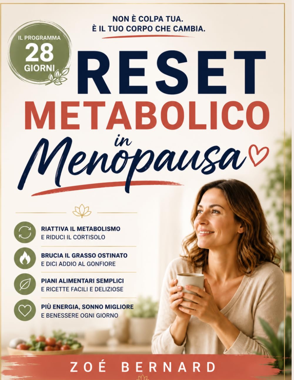Reset Metabolico in Menopausa: Programma pratico 28 giorni per eliminare il grasso addominale quando niente ha funzionato, riattivare metabolismo e ... senza diete restrittive (Metodo Menopausa)