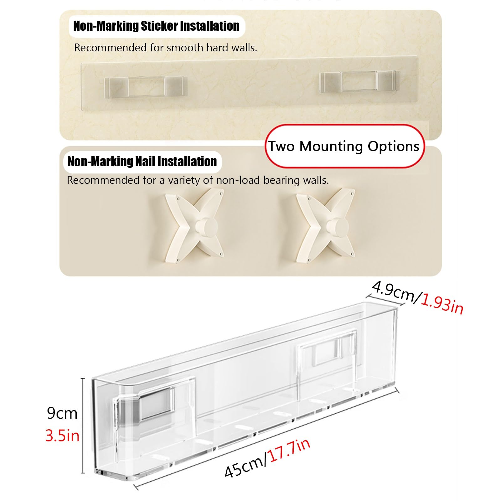 Expositor Revistas Porta Discos De Pared, Revistero Acrílico Transparente Para Revistas Y Folletos De 45 Cm, Estantería Colgante De Moda Para Sala De Espera, Sala De Estar, Oficina ( Color : Clear , S