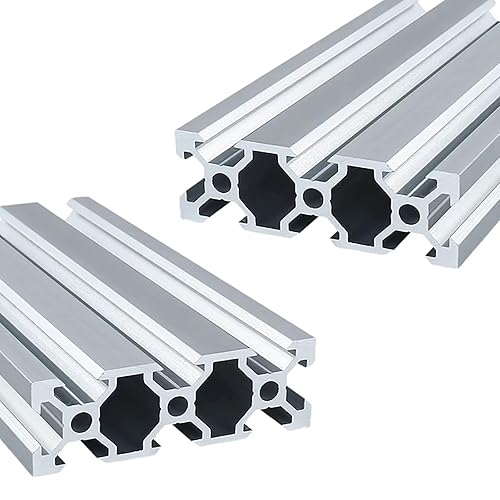 Coavoo Extrusión de aluminio 2060 59.06 pulgadas 59.055in de longitud, ranura en V, paquete de 2 unidades, aluminio extruido de 0.787in x 2.362in,