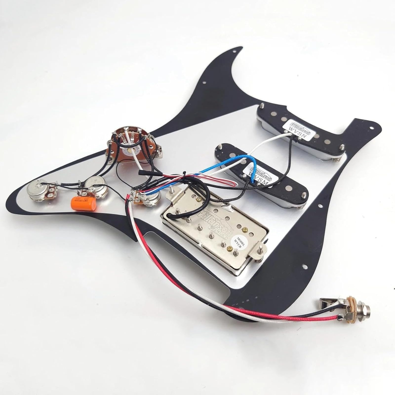 SSH Wstępnie okablowany Pickguard Strat z przetwornikami Alnico 5 Humbucker, osłona kostki do gitary Fender Stratocaster