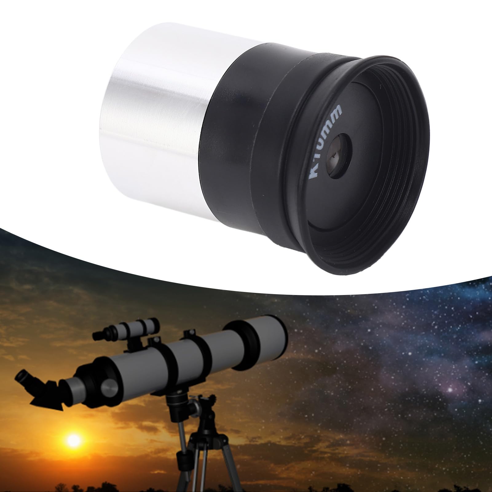 1,25 Inch 10 Mm Telescoopoculair, Hoge Lichttransmissie Blauwe Coating, Optische Glazen Lenzen met M28.6 Standaard Schroefdraad Accessoire Astronomietelescoop