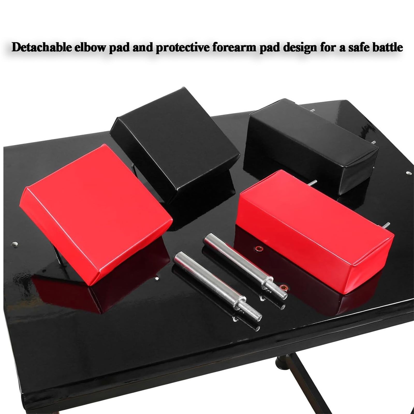Arm Wrestling Drehgriff Arm Power Armwrestling Tisch，Standard-Wettkampftisch for Armdrücken, verstellbare Armdrückplattform Schwarz