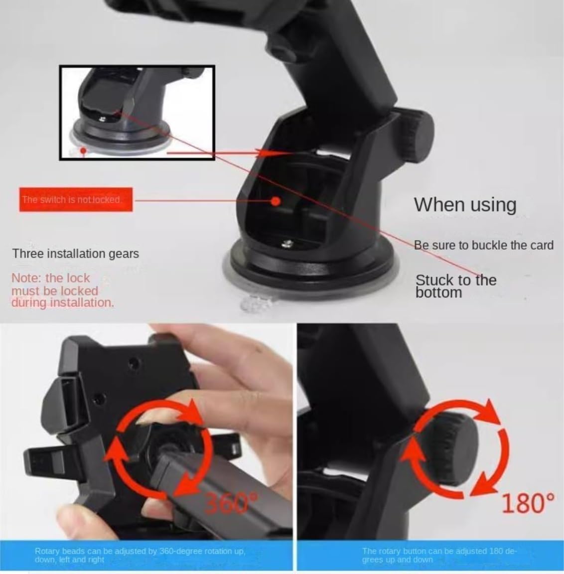 Soporte Móvil Soporte para Parabrisas De Automóvil 360 Grados para Teléfono Celular para Instalación GPS Salida Aire para para para Coche