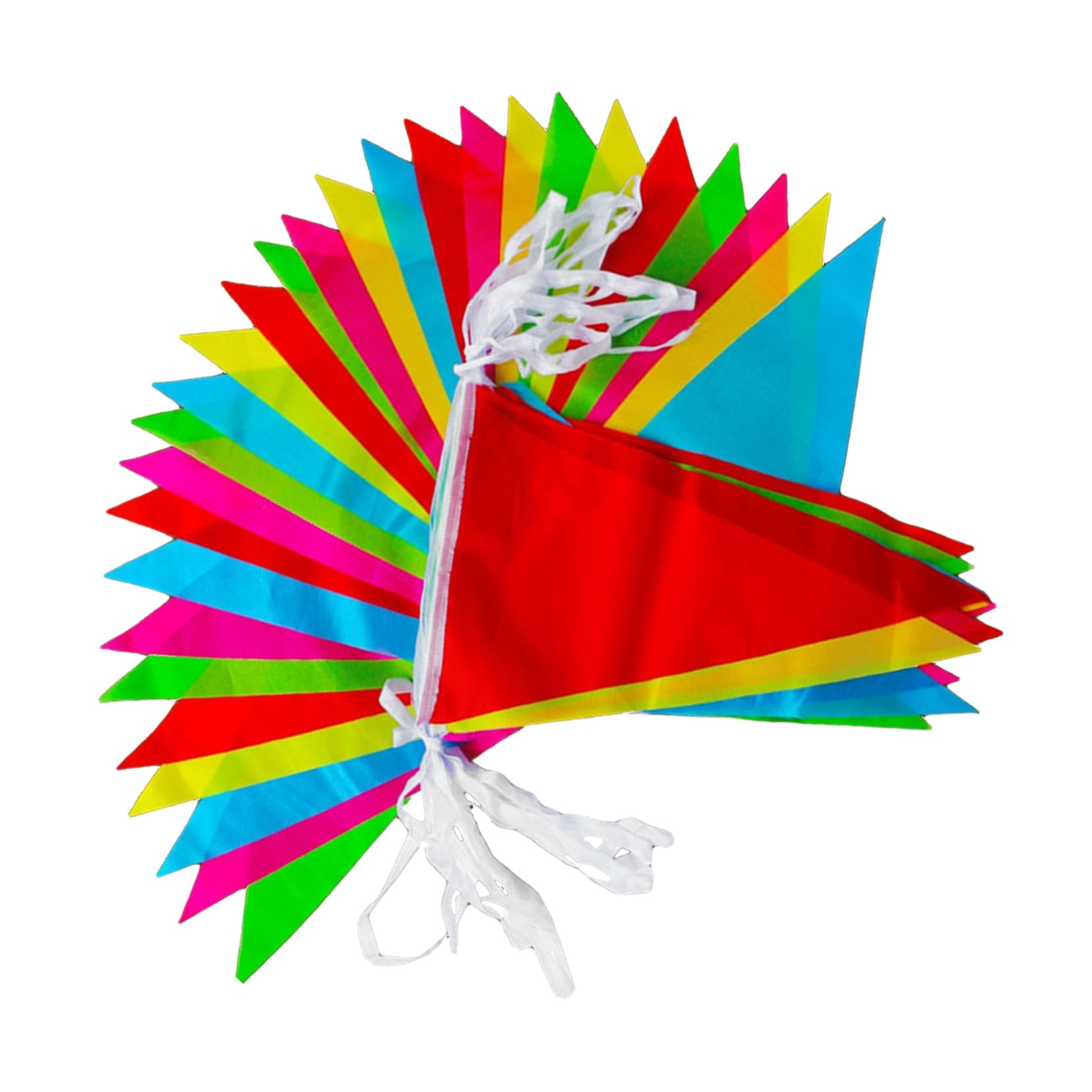 Dreiecks Wimpelbanner Regenbogen 100 Stück Polyester für Partydeko