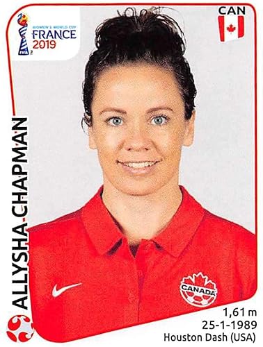 2019 Panini FIFA Women's World Cup France Album Stickers (Individual Sticker Only) Soccer #333 Allysha Chapman Canada 2 Inch by 2 12 Inch