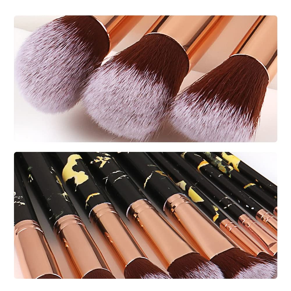 Amazon.co.jp: メイクアップブラシ10個大理石メイクアップブラシセット