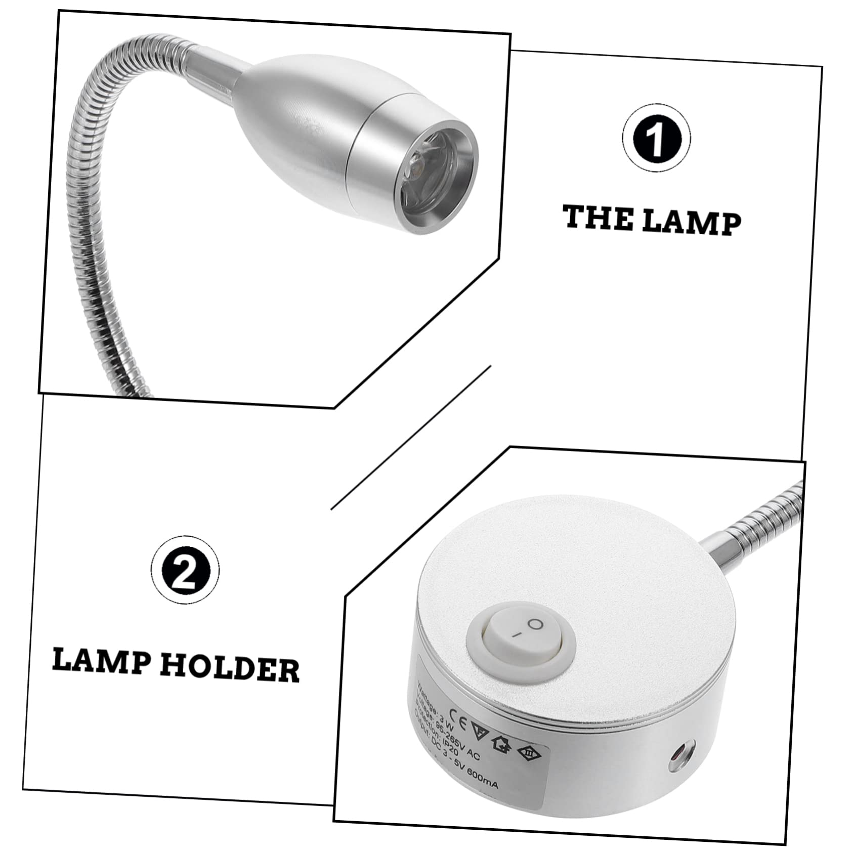 Tofficu 1pc Simple Hose Reading Lamp Flexible for Bedroom Study Nightstand Modern Design Compact for Students and Housewarming