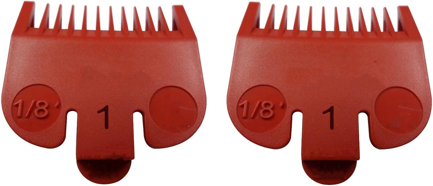 Replacement for Wahl 2 PACK - 1/8" Red Professional Plastic Clipper Replacement Guide Guard #1 OEM