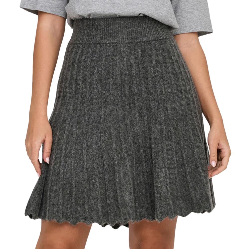JACQUELINE DE YONG Skirt JDYLETTY Skirt, Dark Grey Melange, L