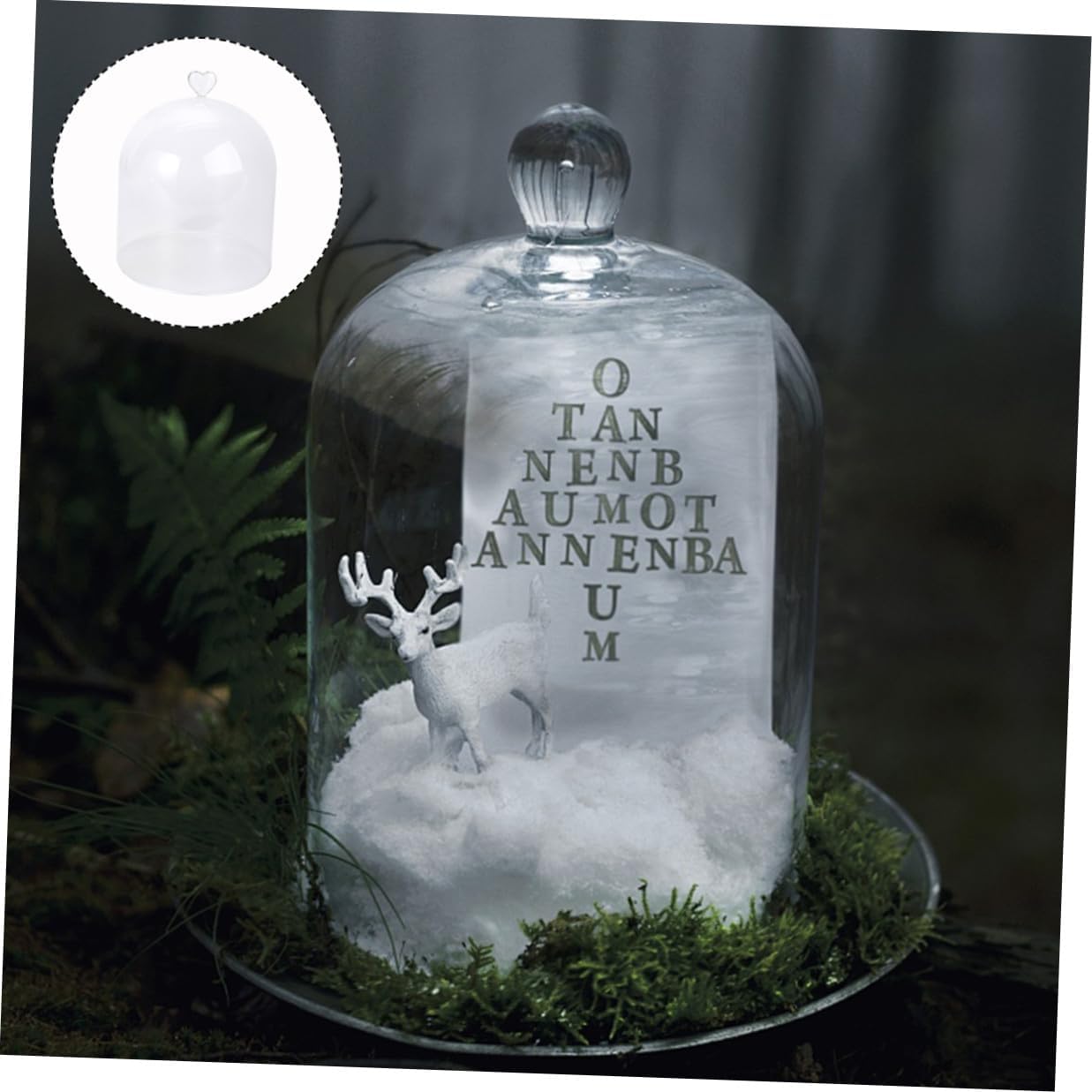 Heart-shaped Glass Cake Cover Dessert Protection Hood Display Dome for Dustproof Food Presentation in Kitchen and Dining