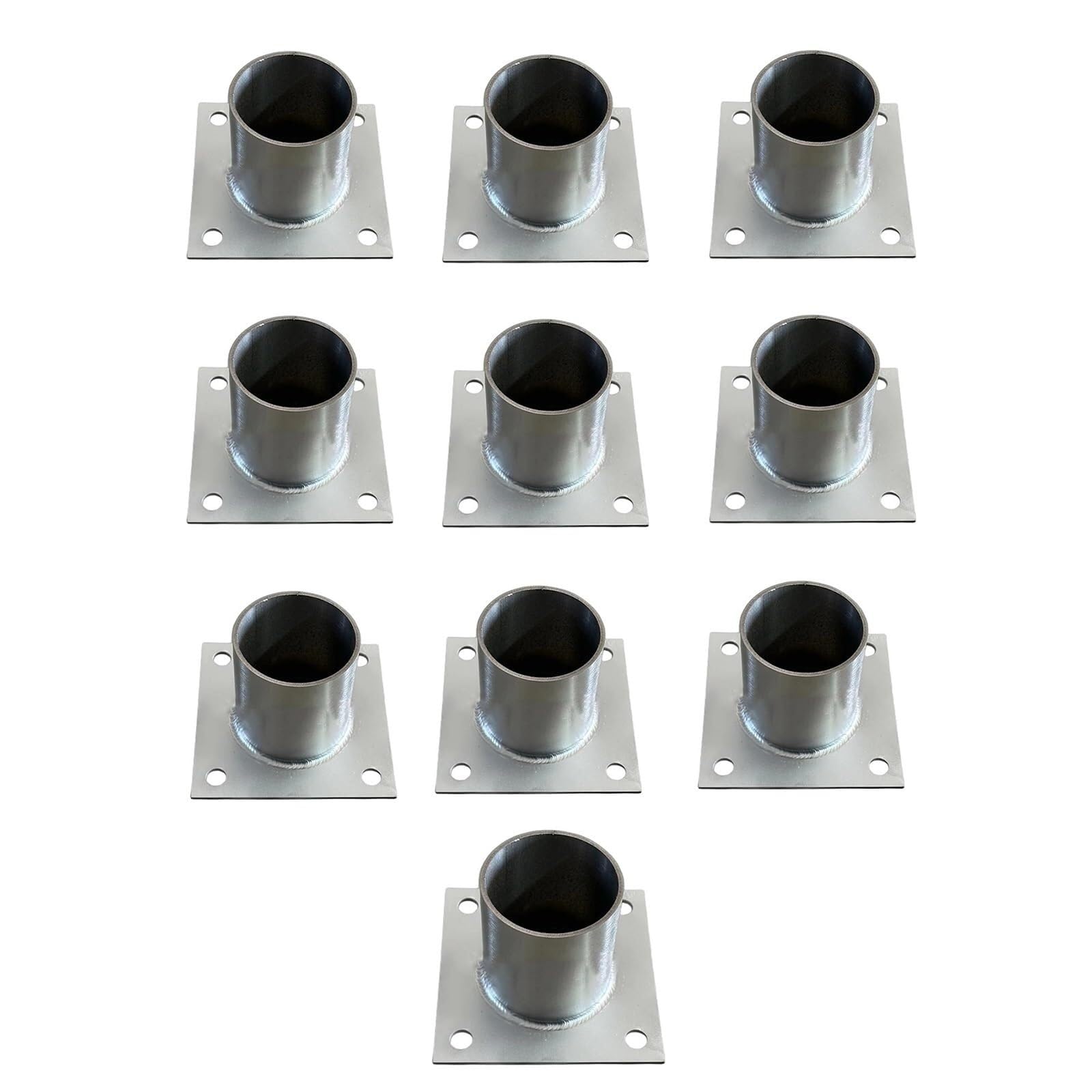 Heavy Duty Stainless Steel Round Post Base - Waterproof Post Anchor Bracket for Decks, Fences, and Railings(10PCS 140mm)