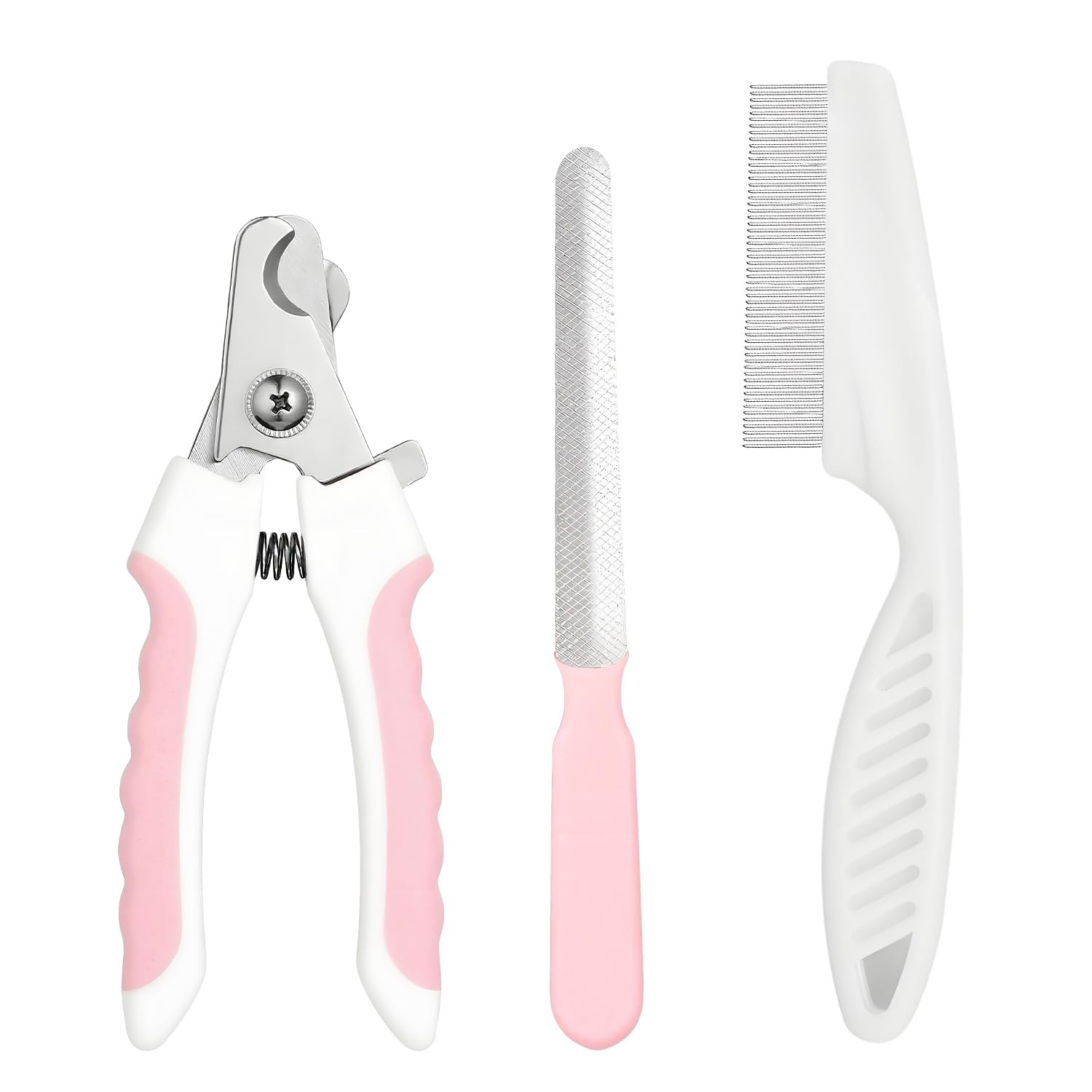 Verazquy Professional Pet Nail Clipper for Dogs Cats, Puppies, Stainless Steel with Nail File pet comb, Covers Large, Medium
