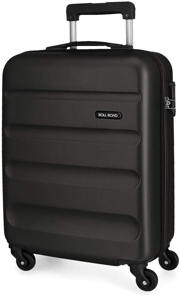 ROLL ROAD Flex, Maleta De Cabina Rígida 55cm Adultos Unisex, Negro, 38x55x20 Cms