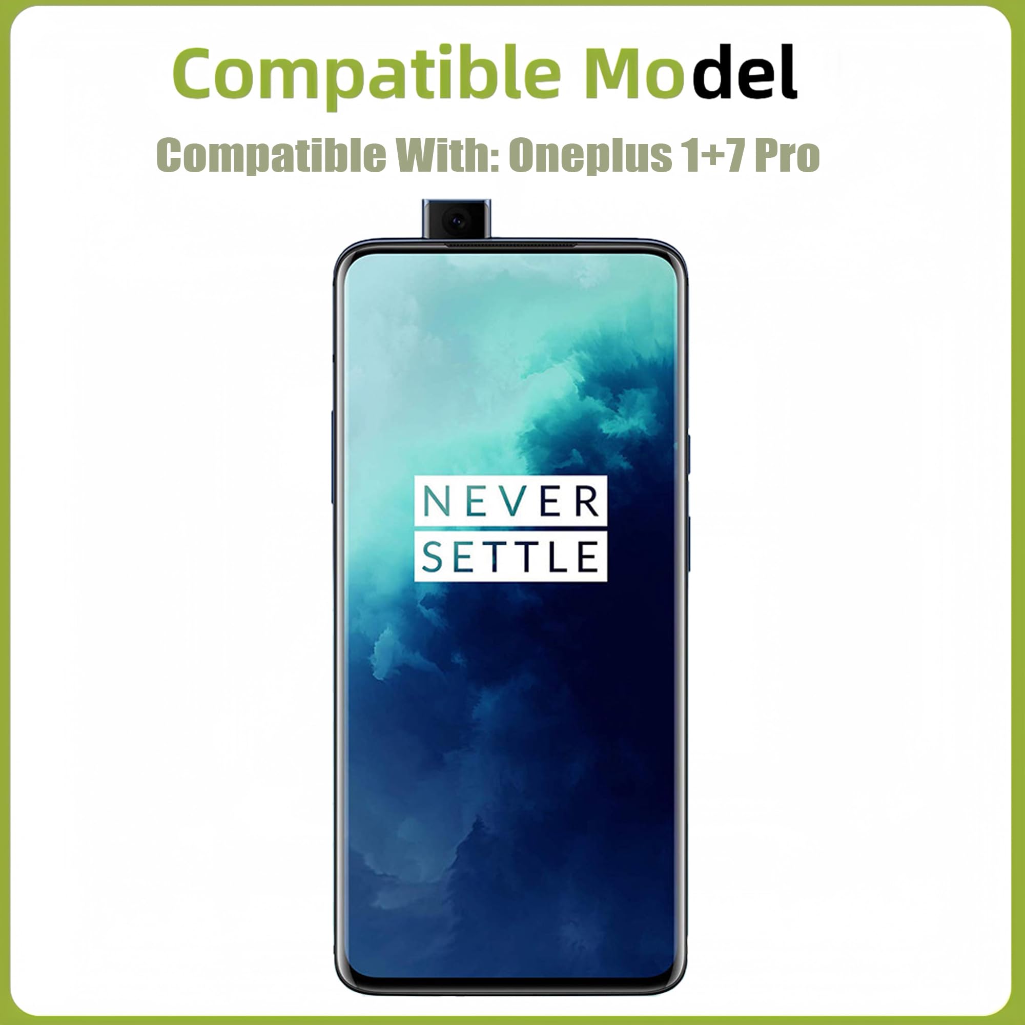 Wyświetlacz LCD do Oneplus 1+7 Pro（1+7T Pro） GM1911, GM1913, GM1917, GM1910, GM1915 [brak funkcji odcisków palców] [6.67"] wyświetlacz LCD Touch Screen Digitizer z zestawem narzędzi
